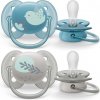 Avent Philips šidítko Ultrasoft Premium Zvířátko 2 ks sivá/modrá