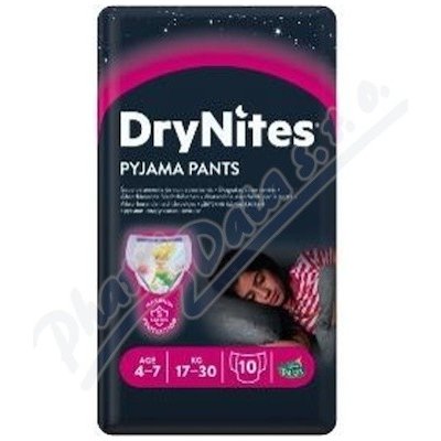 DryNites kalhotky absorb.dívky 4-7let/17-30 kg/10 ks