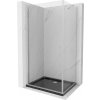 MEXEN/S - Pretória sprchovací kút 70x80, transparent, chróm + sprchová vanička vrátane sifónu 852-070-080-01-00-4070