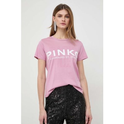 Pinko Bavlnené tričko dámsky 100535.A1LV ružová