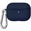 AppleKing obal s textúrou kože a karabínou pre AirPods Pro – zafírovo modrý - možnosť vrátiť tovar ZADARMO do 30tich dní
