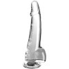 King Cock Clear - Dildo With Testicles 19 Cm Transparent