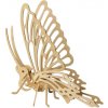 Woodcraft Drevené 3D puzzle Motýľ E004