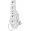 EMOS SK s.r.o. Predlžovací kábel 2 m / 5 zásuviek / biely / PVC / 1 mm2 - P0512