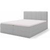 Čalúnená boxspring posteľ Silco - sivá Rozmer: 160x200