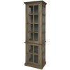 Chic Antique Prirodna antik drevená skriňa / vitrína s policami Frances - 60*40*196cm - Chic Antique