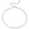Olivie strieborný perlový náramok 8722