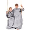 Detská deka s rukávmi DecoKing Lazy sivá, veľkosť 90x105