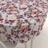 Biante Dekoračný oválny obrus Leona LN-075 Farebné kvety na smotanovom 130x160 cm