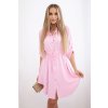 Fashionweek Šaty so zapínaním na gombíky a zaväzovaním v páse K16 Farba: jasne ružová, Veľkosť: Universal