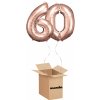 HeliumKing Balónový box Narodeninové číslo 60 ružovo-zlatý 86 cm