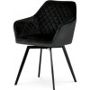 Jedálenská stolička DCH-425 BK4 čierna zamatová látka