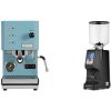 Profitec GO, blue + Eureka Atom Specialty 75, black