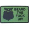 WARAGOD Nášivka 3D Beard The Fuck Up olivová 6x3.5cm