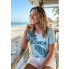 Dámske bavlnené tričko U.S. Polo Assn. – Florida Palm Edition Farba: Svetlomodrá, Veľkosť: 2XL