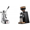 La Pavoni Europiccola Lusso + Eureka Mignon Single Dose PRO, Black & Oak
