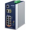 PLANET IGS-4215-4P4T2S sieťový prepínač Riadený L2/L4 Gigabit Ethernet (10/100/1000) Podpora napájania cez Ethernet (PoE) Modrá, Biela (IGS-4215-4P4T2S)