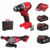 Milwaukee ELVINSET2 aku set náradie 18V príklepová vŕtačka + uhlová brúska 125 mm + aku batéria 5Ah