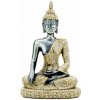 Nefertitis Budha dotýkajúci sa krajiny v kvetinovom háve thajská soška - výška cca 10 cm