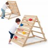 Costway Montessori Piklerové šplhací trojúhelník s lezecími kameny