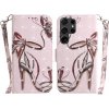 Peňaženkové 3D puzdro na Samsung Galaxy S24 Ultra 5G - Butterfly High-heeled