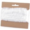 Odevný / dekoračný kožušinový prúžok plochý, rezaný šírka 2 cm - 1 ks 1 Off White