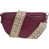 NovaKabelka.sk Reni Grande Bordo s prídavným popruhom V kožená talianska crossbody kabelka bordo