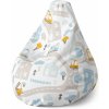 Sablio Sedací vak Pear Cestičky s dopravou - 70 x 95 x 15 cm