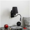 Brilagi | Brilagi - LED Nástenná lampa NUBILA 1xE27/25W/230V + LED/3W čierna | BG1558A