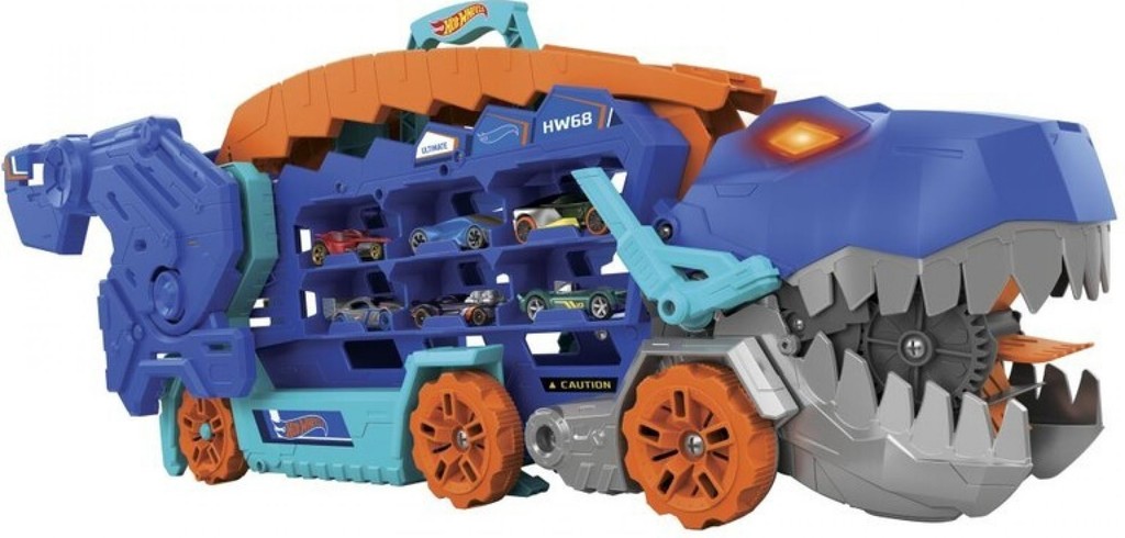 Mattel Hot Wheels City T-Rex ťahač so svetlami a zvukmi