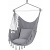 Ekspan Brazílske závesné kreslo s vankúšmi a vreckom – 90 cm, nosnosť 150 kg Barva: Světle-šedá