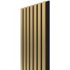 WALL CONCEPT akustický panel zlatá, černý filc + MDF, 2750x285x21 mm, 0,78 m4