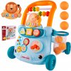 Majlo Toys Interaktívne detské chodítko Cartoon Car modré