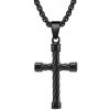Náhrdelník HO 34545 Cross Čierna HR34545