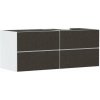 Hansgrohe Xevolos E Umývadlová skrinka, 137x56x55 cm, 4 zásuvky, matná biela/textilná tmavá sivá 54239660-HG