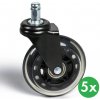 Záťažové kolieska pre kancelárske stoličky, súprava 5 ks