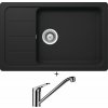 Schock FORMHAUS D-100LS Onyx + Schock COSMO 525001 chróm
