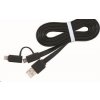 Gembird CC-USB2-AMLM2-1M USB Lightning 8-pin/Micro USB, 1m, černý