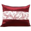 Bordovo biela elegantná obliečka na vankúš s ornamentami bordová Šírka 50 cm | Dĺžka 60 cm