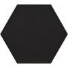 EBS Mayfair dlažba 19,8x22,8 negro hexagon matná 0,84 m2
