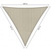 Shadow Comfort Slnečný Trojuholník shadow 3,6 x 3,6 x 3,6 m Farba: Sahara piesková