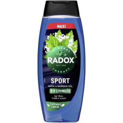 Radox Sport Mint And Sea Salt 3-in-1 Shower Gel Osviežujúci sprchovací gél 450 ml