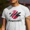 Tričko s potlačou KAWASAKI Pánsky Biela XXL