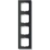 Rámček pre elektroinštalačné prístroje štvornásobný, machová čierna, ABB Future linear 2CKA001754A4422