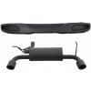 KITT Metal Rear Bumper with Complete Exhaust System Axle-Back suitable for Jeep Wrangler Rubicon JK (2007-2017) Double Exhaust Evacuation