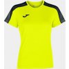 Joma Dámsky dres ACADEMY T-SHIRT FLUOR YELLOW-BLACK S/S Veľkosť: 2XS