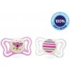 Chicco Physio Light upokojujúce svietiace 2ks ružová/modrá