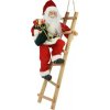Santa na rebríku červený 65cm