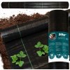 Hrubá geotextília proti burine Sillar čierna záhradná rohož UV 90g/m2 1x50m