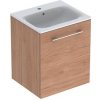 Kúpeľňová skrinka s umývadlom Geberit Selnova 55x50,2x65,2 cm v prevedení svetlý orech hickory 501.251.00.1